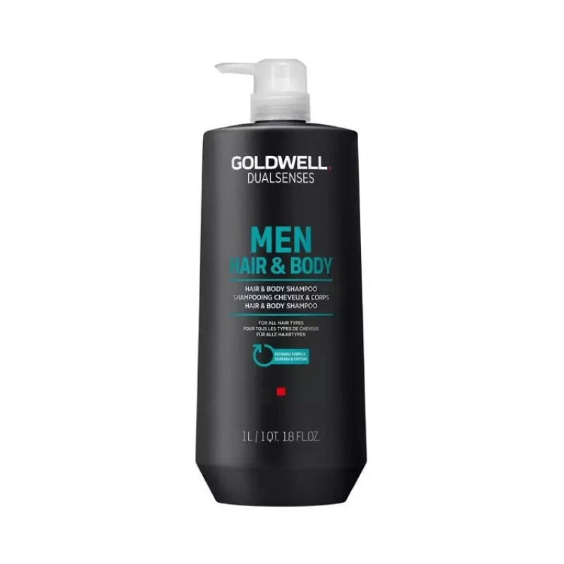 Шампунь для волосся і тіла Goldwell Dualsenses Men Hair & Body для всіх типів 1000 мл Шампунь для волосся і тіла Goldwell Dualsenses Men Hair & Body для всіх типів 1000 мл