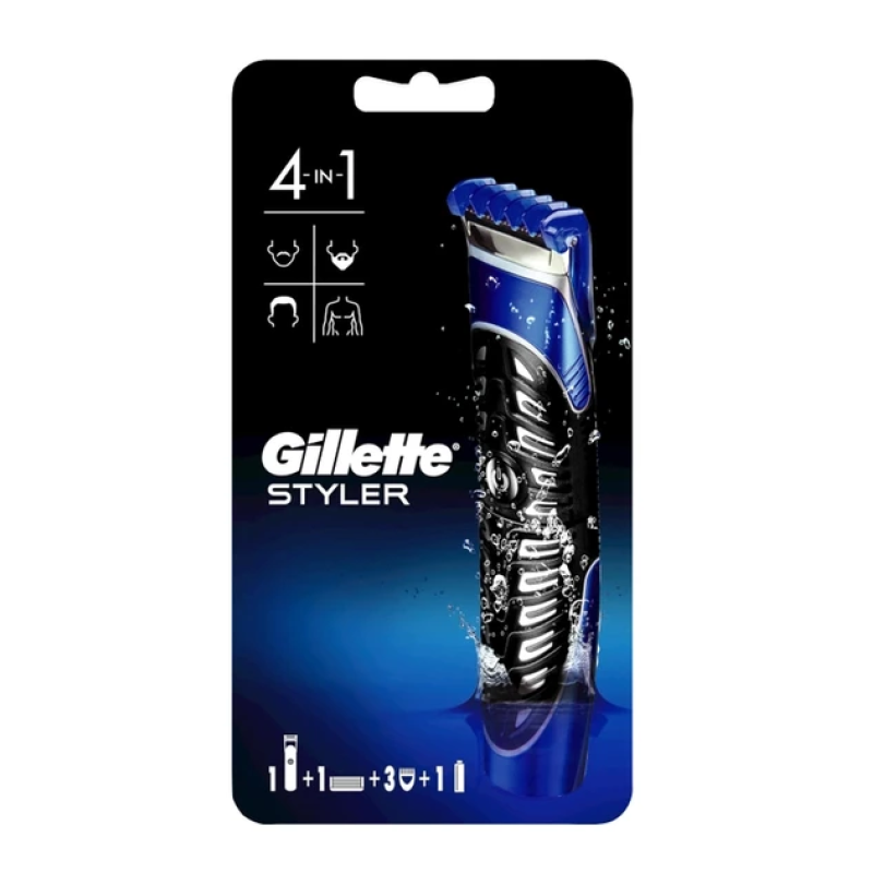 Бритва-стайлер чоловічий Gillette Fusion5 ProGlide Styler з 1 змінним картриджем ProGlide Power + 3 насадки для моделювання бороди Бритва-стайлер чоловічий Gillette Fusion5 ProGlide Styler з 1 змінним картриджем ProGlide Power + 3 насадки для моделювання бороди