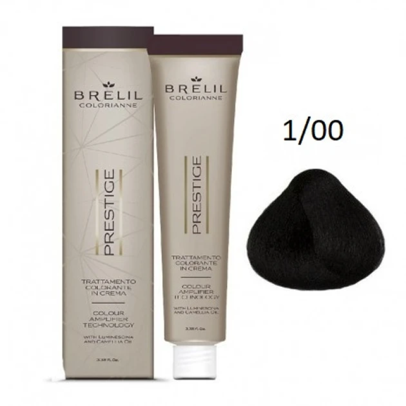 Фарба для волосся Brelil Colorianne Prestige 1/00 Чорний 100 мл Фарба для волосся Brelil Colorianne Prestige 1/00 Чорний 100 мл