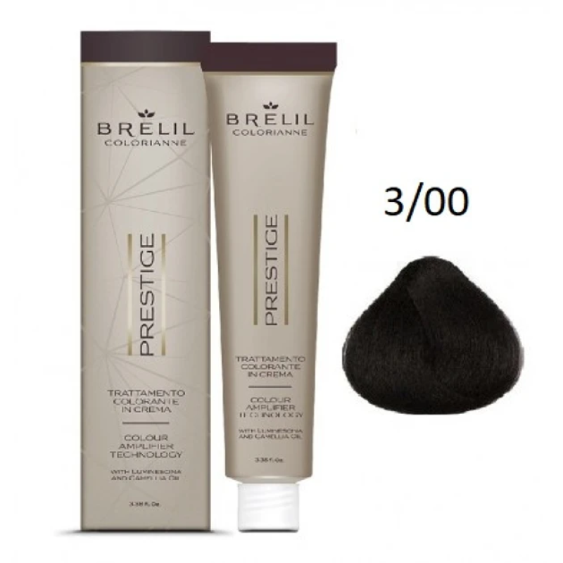 Фарба для волосся Brelil Colorianne Prestige 3/00 Темний каштановий 100 мл Фарба для волосся Brelil Colorianne Prestige 3/00 Темний каштановий 100 мл