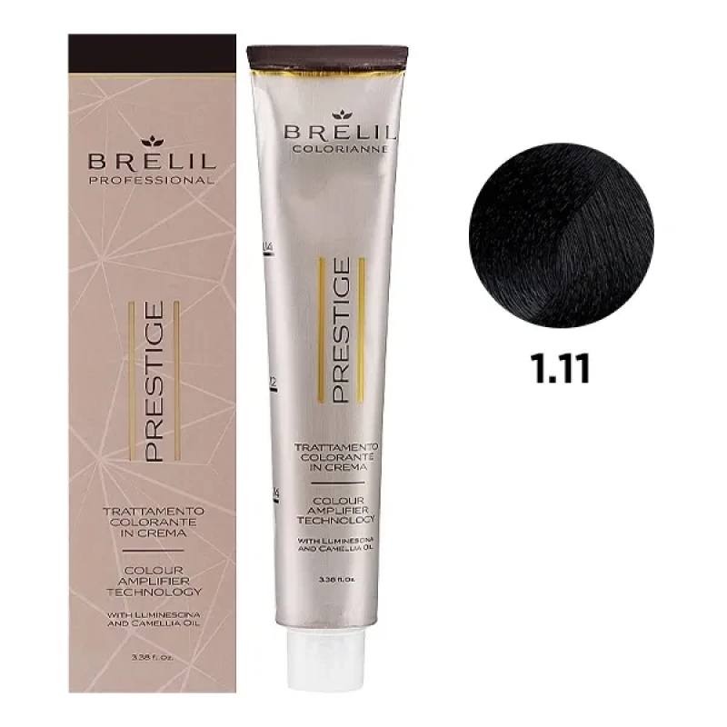 Фарба для волосся Brelil Colorianne Prestige 1/11 Синьо-чорний 100 мл Фарба для волосся Brelil Colorianne Prestige 1/11 Синьо-чорний 100 мл