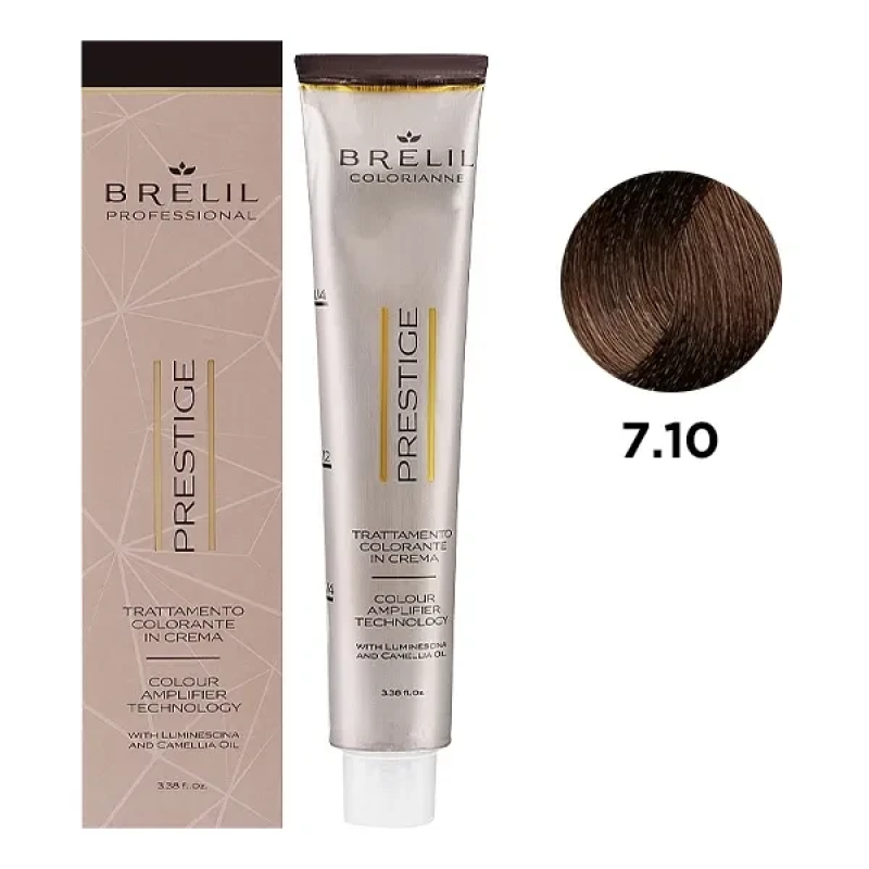 Фарба для волосся Brelil Colorianne Prestige 7/10 Попелястий блонд 100 мл Фарба для волосся Brelil Colorianne Prestige 7/10 Попелястий блонд 100 мл
