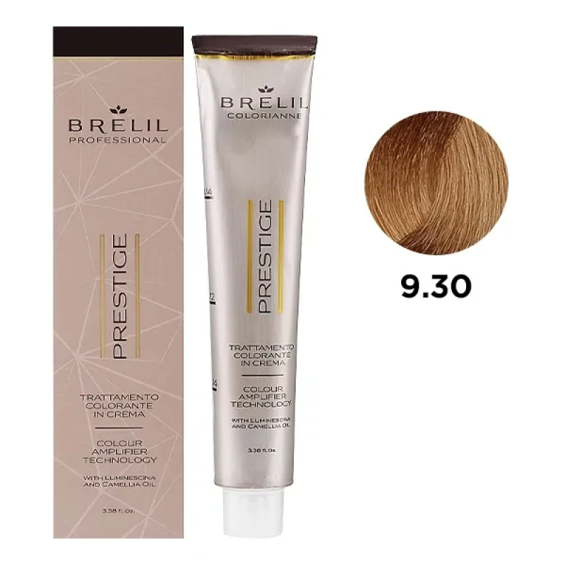 Фарба для волосся Brelil Colorianne Prestige 9/30 Дуже світлий золотистий блонд 100 мл Фарба для волосся Brelil Colorianne Prestige 9/30 Дуже світлий золотистий блонд 100 мл