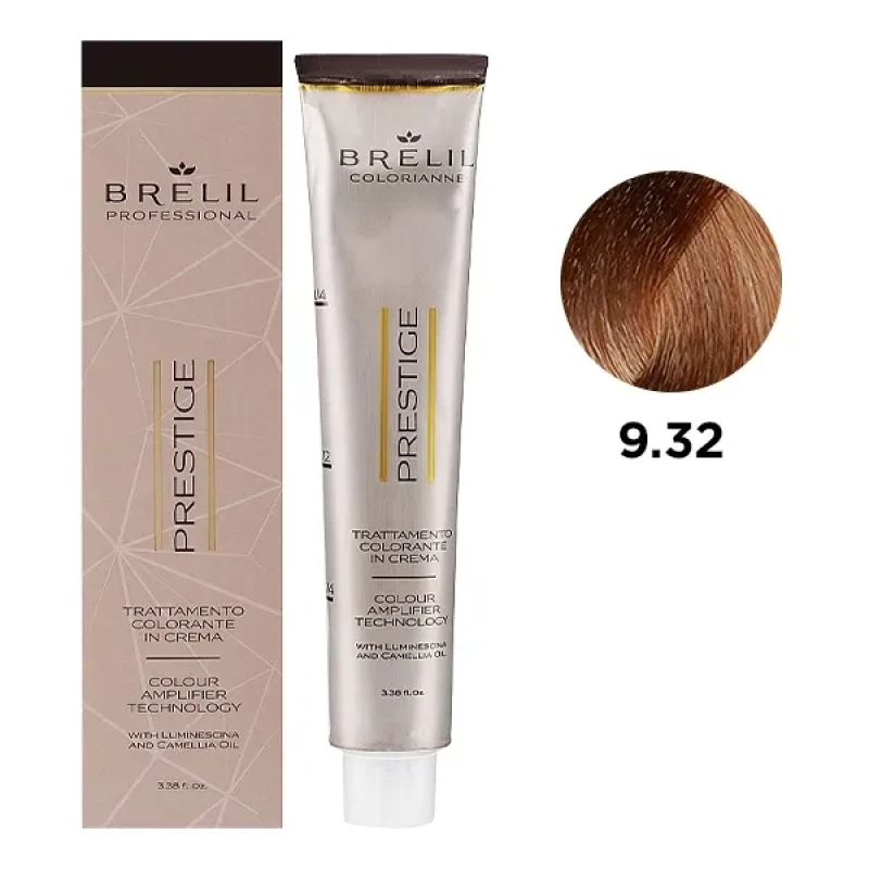 Фарба для волосся Brelil Colorianne Prestige 9/32 Дуже світлий бежевий блонд 100 мл Фарба для волосся Brelil Colorianne Prestige 9/32 Дуже світлий бежевий блонд 100 мл