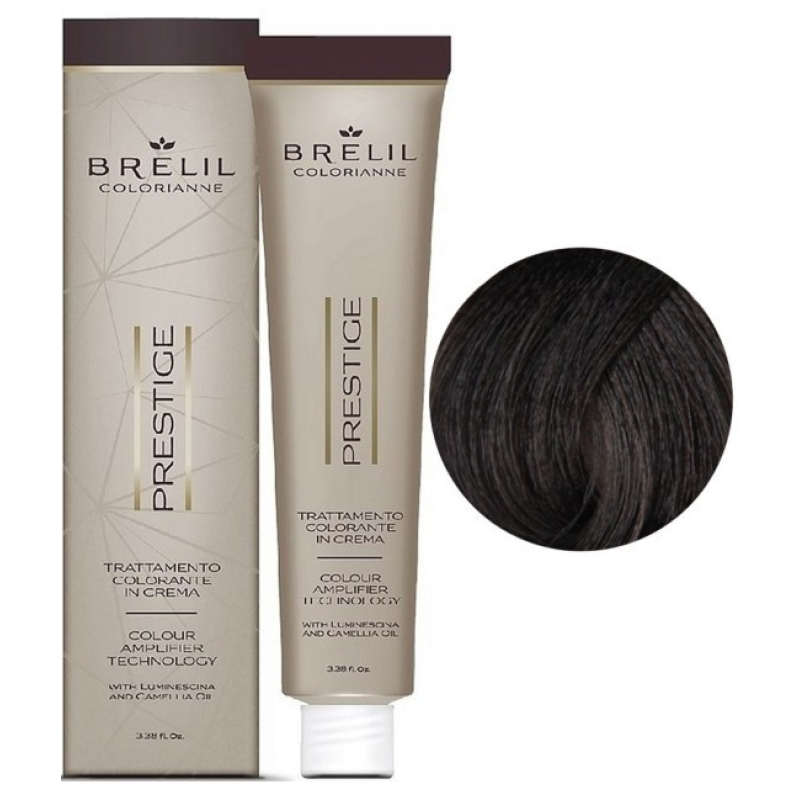 Фарба для волосся Brelil Colorianne Prestige 5/24 Світло-каштанова пудра 100 мл Фарба для волосся Brelil Colorianne Prestige 5/24 Світло-каштанова пудра 100 мл