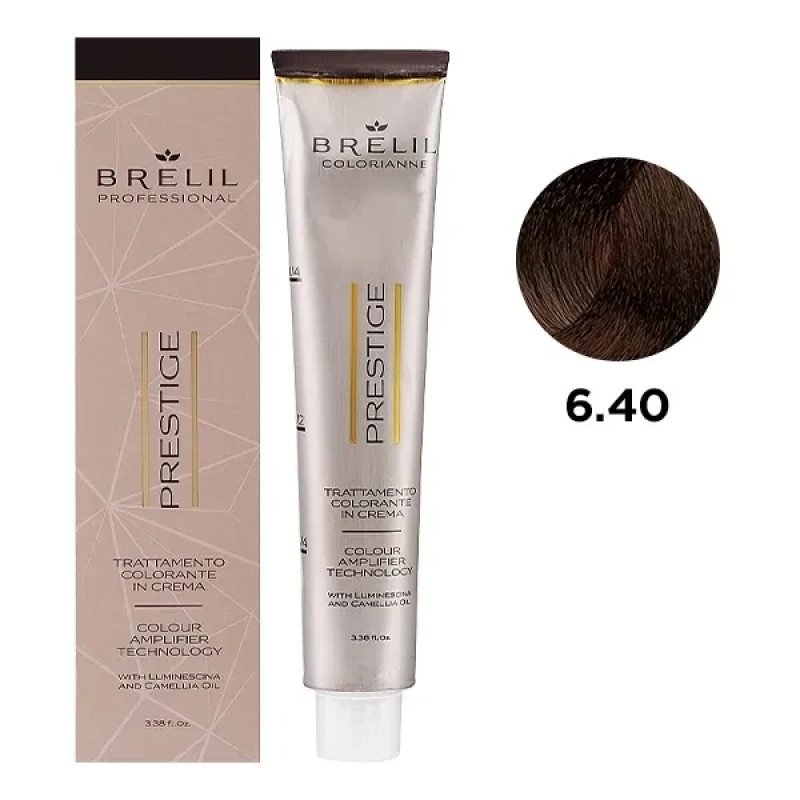 Фарба для волосся Brelil Colorianne Prestige  6/40 Темний мідний блонд, 100 мл Фарба для волосся Brelil Colorianne Prestige  6/40 Темний мідний блонд, 100 мл