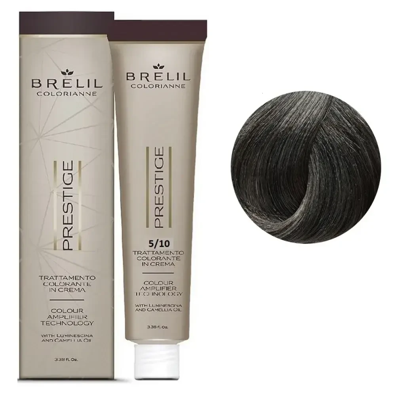 Фарба для волосся Brelil Colorianne Prestige 5/10 Світлий шатен попелястий, 100 мл Фарба для волосся Brelil Colorianne Prestige 5/10 Світлий шатен попелястий, 100 мл