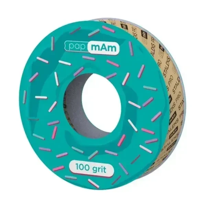 Запасний блок файл-стрічки papmAm білий Staleks Pro Expert для пластикової котушки 100 грит