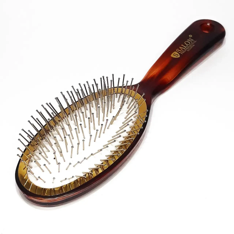 Массажная щётка для волос Salon Professional с металлическими зубьями большая Массажная щётка для волос Salon Professional с металлическими зубьями большая
