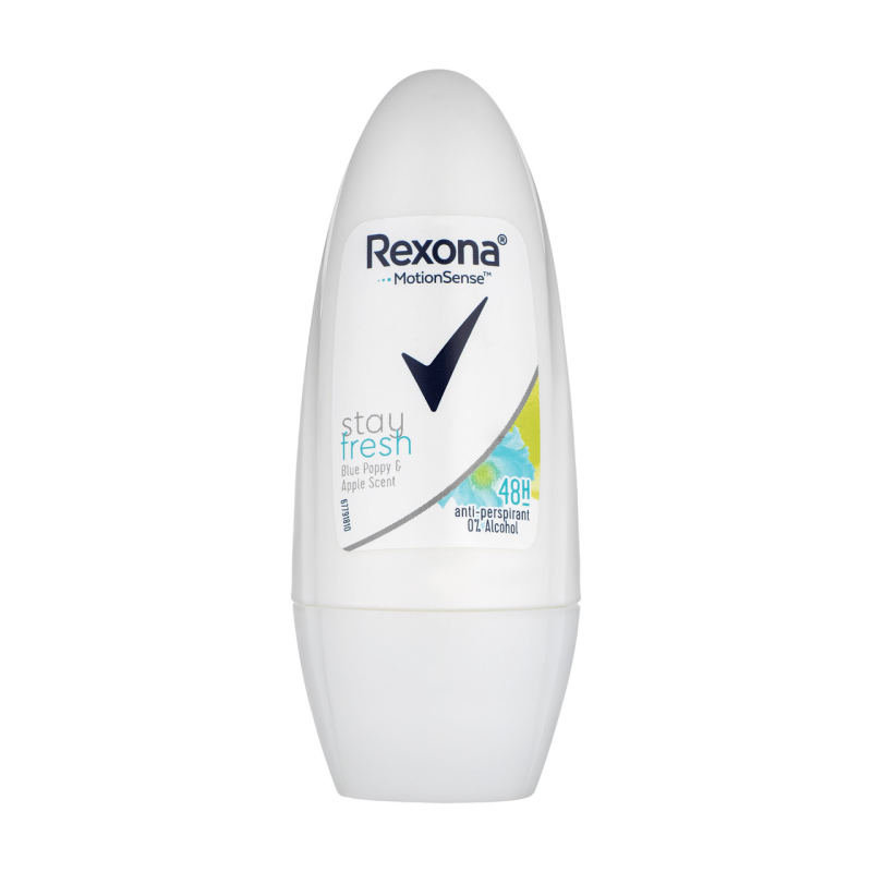 Дезодорант кульковий Rexona MotionSense Stay Fresh, блакитний мак і яблуко, 50 мл.