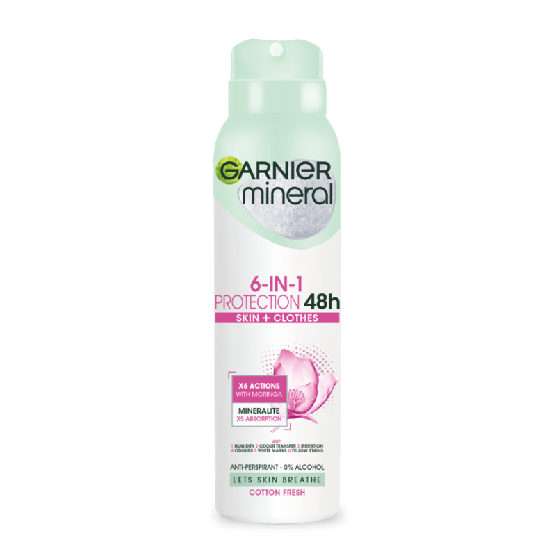 Дезодорант спрей GARNIER Мінерал Нон Стоп 48 с Дезодорант спрей GARNIER Мінерал Нон Стоп 48 с