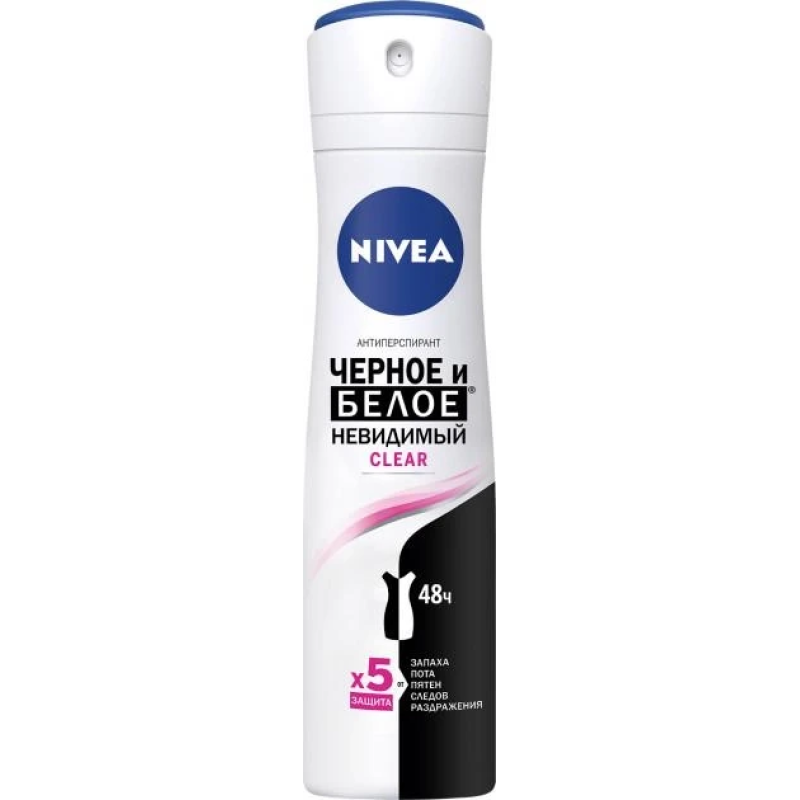 Дезодорант Nivea Чорне і Біле Невидимий Clear спрей 150 мл Дезодорант Nivea Чорне і Біле Невидимий Clear спрей 150 мл