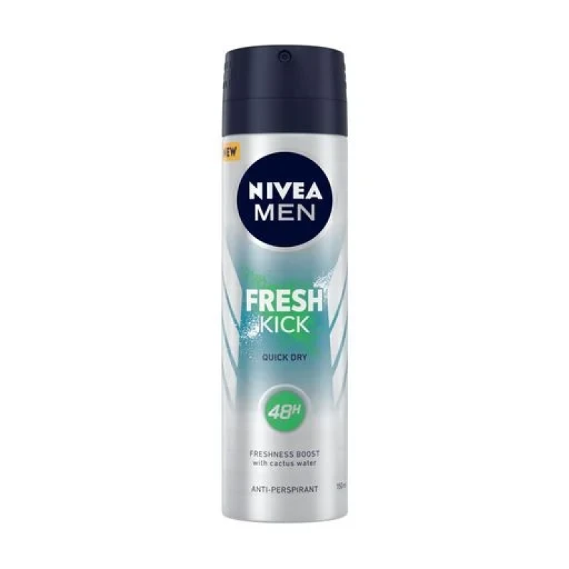Дезодорант спрей чоловічий Nivea Men Fresh Kick 48H, 150 мл Дезодорант спрей чоловічий Nivea Men Fresh Kick 48H, 150 мл