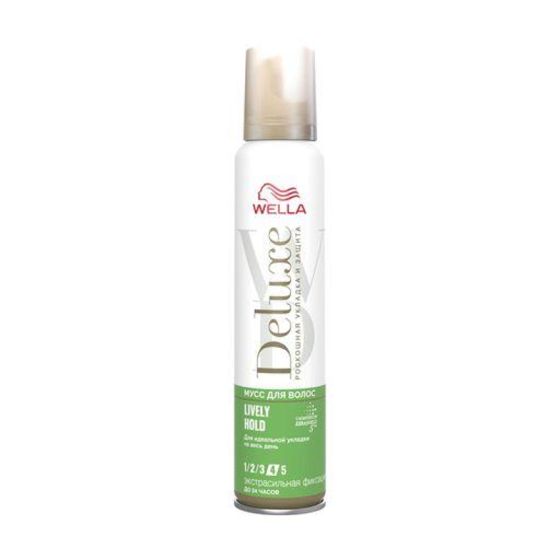 Мус для волосся Wella Deluxe Lively Hold екстрасильна фіксація, 200 мл Мус для волосся Wella Deluxe Lively Hold екстрасильна фіксація, 200 мл