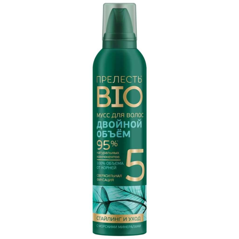 Мус для волосся Принадність Біо, Об“єм і Сила, надсильна фіксація, 160 мл, з морськими мінералами
