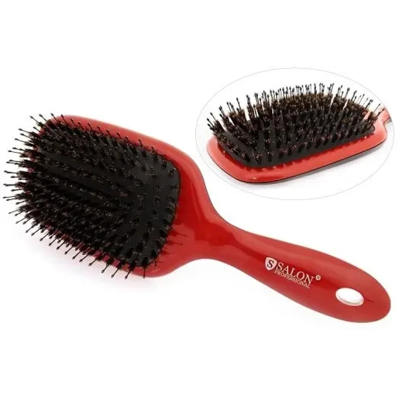 Щетка массажная для волос SALON PROFESSIONAL с комбинированной щетиной Щетка массажная для волос SALON PROFESSIONAL с комбинированной щетиной
