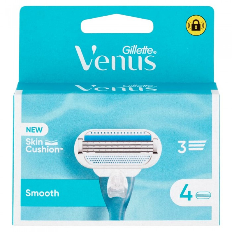 Змінні касети для гоління Gillette Venus Smooth, 4 шт. Змінні касети для гоління Gillette Venus Smooth, 4 шт.