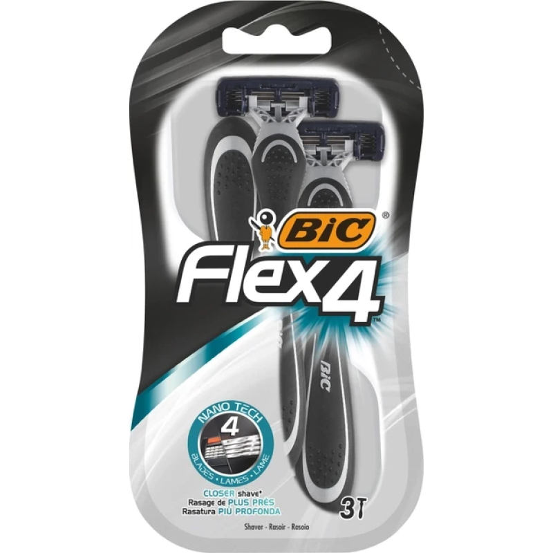 Набір бритв без змінних картриджів BIC Flex 3 4 шт Набір бритв без змінних картриджів BIC Flex 3 4 шт