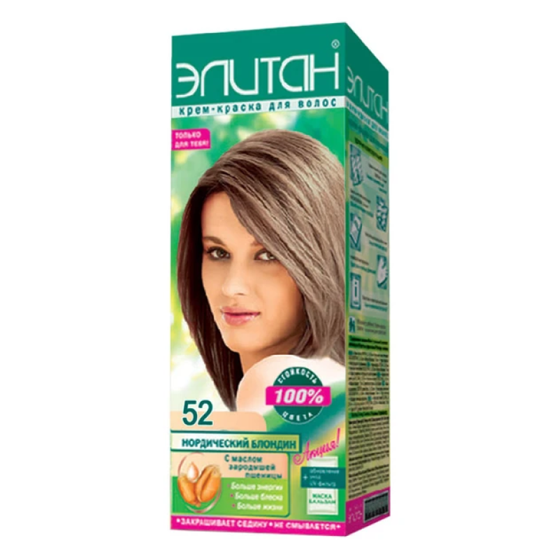 Фарба для волосся Елітан, 52, світло-русявий, 100 мл. Фарба для волосся Елітан, 52, світло-русявий, 100 мл.