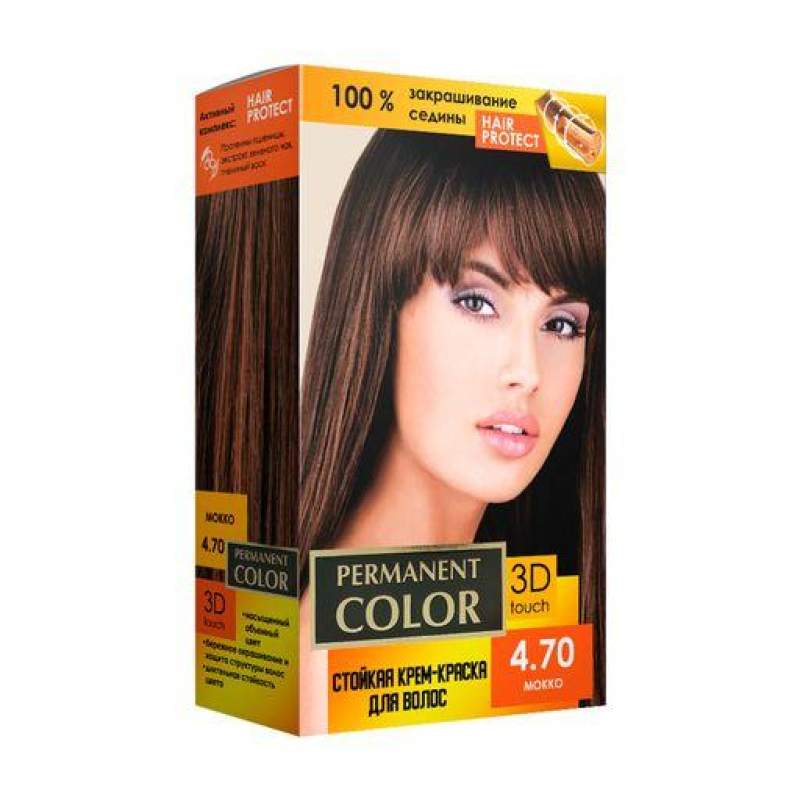 Стійка крем-фарба Permanent Color 120 мл, Мокко № 4.70 Стійка крем-фарба Permanent Color 120 мл, Мокко № 4.70