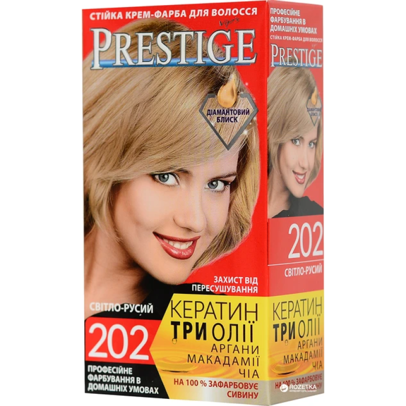 Крем-фарба для волосся Vip“s Prestige 202 Світло-русявий 115 мл Крем-фарба для волосся Vip“s Prestige 202 Світло-русявий 115 мл