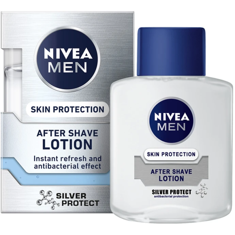 Лосьйон після гоління NIVEA MEN Срібний захист з антибактеріальним ефектом 100 мл. Лосьйон після гоління NIVEA MEN Срібний захист з антибактеріальним ефектом 100 мл.